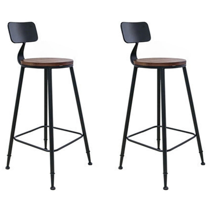 Industrial 1/2/5/6 Pieces Solid Wood Bar Table Set Rectangular Counter Set for Home Use Black 30"H Stools (Set of 2) Clearhalo 'Bar Furniture' 'furn' 'furn_home_bar_bar_sets' 'Furniture' 'Home Bars & Bar Sets' 'home_bar_bar_sets' 'Kitchen & Dining Furniture' 6023508