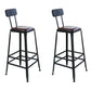 Industrial 1/2/5/6 Pieces Solid Wood Bar Table Set Rectangular Counter Set for Home Use Bright-Black 30"H Stools (Set of 2) Clearhalo 'Bar Furniture' 'furn' 'furn_home_bar_bar_sets' 'Furniture' 'Home Bars & Bar Sets' 'home_bar_bar_sets' 'Kitchen & Dining Furniture' 6023510