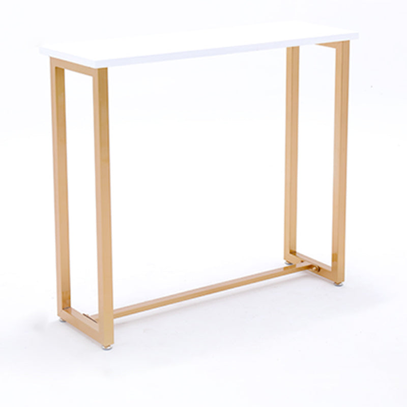 Juego de mesa de bar Glam con caballete, 1/2/3 piezas, altura de mostrador rectangular de madera, color blanco