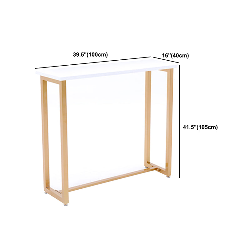 Juego de mesa de bar Glam con caballete, 1/2/3 piezas, altura de mostrador rectangular de madera, color blanco