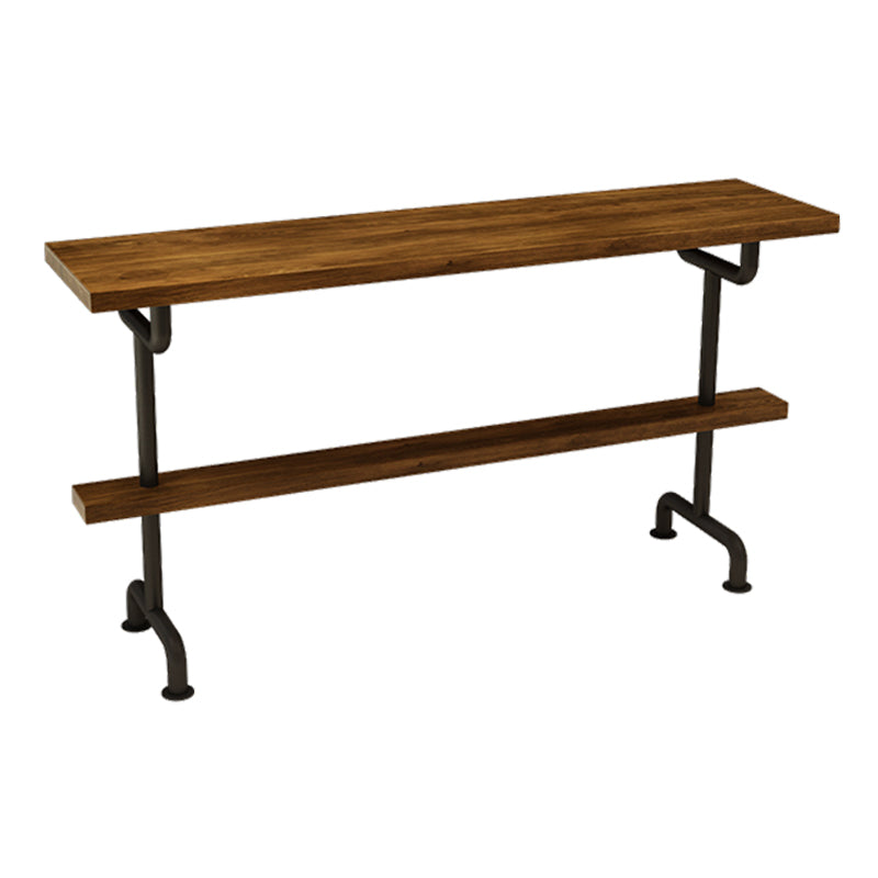 Industrial Wood Bar Set Wood 1/2/4/7/9 Pieces Rectangle Trestle Bistro Set in Natural Clearhalo 'Bar Furniture' 'furn' 'furn_home_bar_bar_sets' 'Furniture' 'Home Bars & Bar Sets' 'home_bar_bar_sets' 'Kitchen & Dining Furniture' 6023542