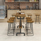 Industrial Wood Bar Set Wood 1/2/4/7/9 Pieces Rectangle Trestle Bistro Set in Natural Clearhalo 'Bar Furniture' 'furn' 'furn_home_bar_bar_sets' 'Furniture' 'Home Bars & Bar Sets' 'home_bar_bar_sets' 'Kitchen & Dining Furniture' 6023545
