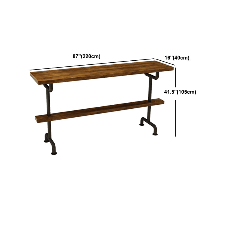 Industrial Wood Bar Set Wood 1/2/4/7/9 Pieces Rectangle Trestle Bistro Set in Natural Clearhalo 'Bar Furniture' 'furn' 'furn_home_bar_bar_sets' 'Furniture' 'Home Bars & Bar Sets' 'home_bar_bar_sets' 'Kitchen & Dining Furniture' 6023562