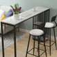Modern Stone White Counter Set 1/2/3 Pieces Rectangle Storage Table and Stool Set Clearhalo 'Bar Furniture' 'furn' 'furn_home_bar_bar_sets' 'Furniture' 'Home Bars & Bar Sets' 'home_bar_bar_sets' 'Kitchen & Dining Furniture' 6023570