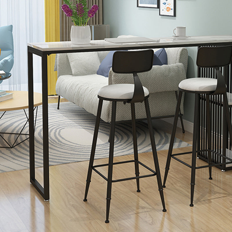 Modern Stone White Counter Set 1/2/3 Pieces Rectangle Storage Table and Stool Set Clearhalo 'Bar Furniture' 'furn' 'furn_home_bar_bar_sets' 'Furniture' 'Home Bars & Bar Sets' 'home_bar_bar_sets' 'Kitchen & Dining Furniture' 6023572
