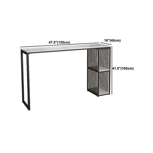 Set di banconi bianchi in pietra moderna 1/2/3 pezzi tavolo da detenzione e sgabelli rettangolo