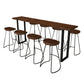 Set da pranzo per pub Glam Wood 1/2/5/7/9 pezzi Set tavolo da bar pub in marrone