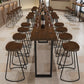 Set da pranzo per pub Glam Wood 1/2/5/7/9 pezzi Set tavolo da bar pub in marrone