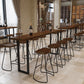 Set da pranzo per pub Glam Wood 1/2/5/7/9 pezzi Set tavolo da bar pub in marrone