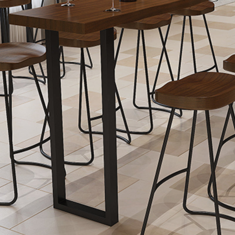 Set da pranzo per pub Glam Wood 1/2/5/7/9 pezzi Set tavolo da bar pub in marrone