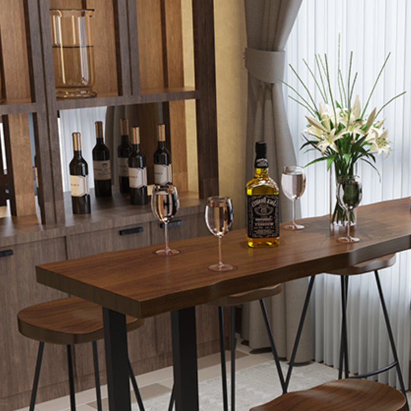 Set da pranzo per pub Glam Wood 1/2/5/7/9 pezzi Set tavolo da bar pub in marrone