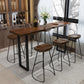 Set da pranzo per pub Glam Wood 1/2/5/7/9 pezzi Set tavolo da bar pub in marrone