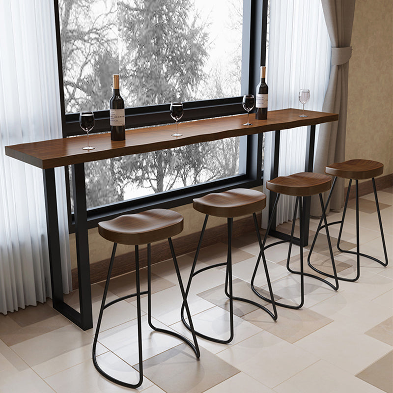 Set da pranzo per pub Glam Wood 1/2/5/7/9 pezzi Set tavolo da bar pub in marrone