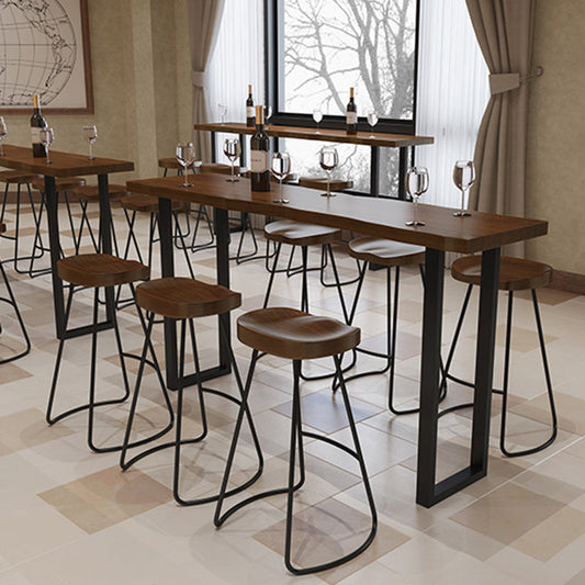 Set da pranzo per pub glam in legno 1/2/5/7/9 pezzi da bar tavolo da pub set in marrone