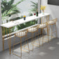 Glam 1/5/9 Pieces Counter Height Set Rectangle White Legs Indoor Pub Dining Set 5 Pieces: Table, 4 Stools Clearhalo 'Bar Furniture' 'furn' 'furn_home_bar_bar_sets' 'Furniture' 'Home Bars & Bar Sets' 'home_bar_bar_sets' 'Kitchen & Dining Furniture' 6023610