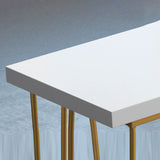 Glam 1/5/9 Pieces Counter Height Set Rectangle White Legs Indoor Pub Dining Set Clearhalo 'Bar Furniture' 'furn' 'furn_home_bar_bar_sets' 'Furniture' 'Home Bars & Bar Sets' 'home_bar_bar_sets' 'Kitchen & Dining Furniture' 6023615