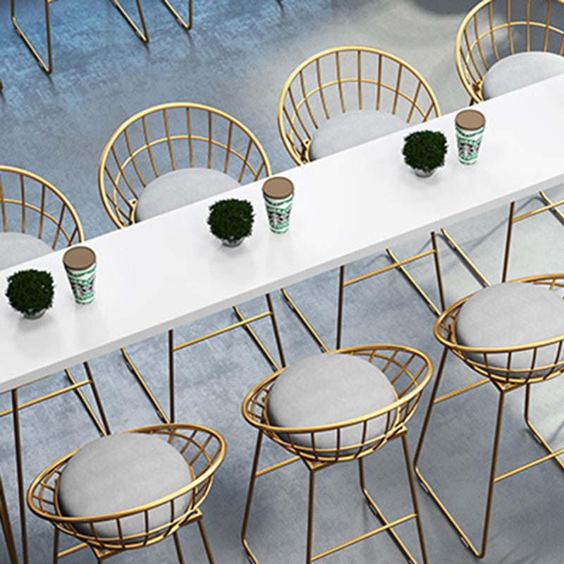 Glam 1/5/9 Pieces Counter Height Set Rectangle White Legs Indoor Pub Dining Set Clearhalo 'Bar Furniture' 'furn' 'furn_home_bar_bar_sets' 'Furniture' 'Home Bars & Bar Sets' 'home_bar_bar_sets' 'Kitchen & Dining Furniture' 6023617