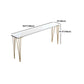 Glam 1/5/9 Pieces Counter Height Set Rectangle White Legs Indoor Pub Dining Set Clearhalo 'Bar Furniture' 'furn' 'furn_home_bar_bar_sets' 'Furniture' 'Home Bars & Bar Sets' 'home_bar_bar_sets' 'Kitchen & Dining Furniture' 6023622