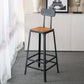 Modern Style Bar Table Set 1/7 Pieces Rectangle Wood Counter Table with Stools Brown 30"H Stool (Single) Clearhalo 'Bar Furniture' 'furn' 'furn_home_bar_bar_sets' 'Furniture' 'Home Bars & Bar Sets' 'home_bar_bar_sets' 'Kitchen & Dining Furniture' 6023661