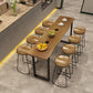 Modern 1/9 Pieces Bar Table Set Rectangle Wood Counter Table with High Stools for Balcony Clearhalo 'Bar Furniture' 'furn' 'furn_home_bar_bar_sets' 'Furniture' 'Home Bars & Bar Sets' 'home_bar_bar_sets' 'Kitchen & Dining Furniture' 6023683