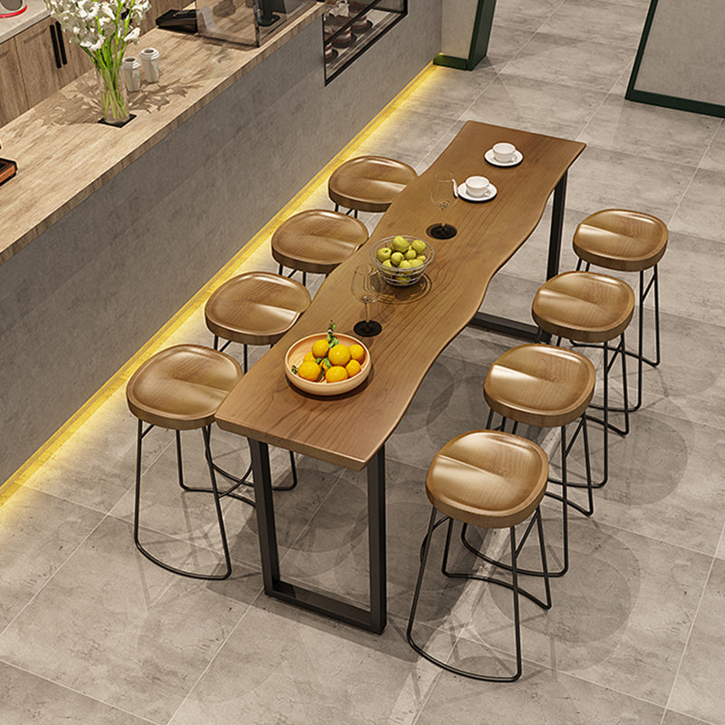 Modern 1/9 Pieces Bar Table Set Rectangle Wood Counter Table with High Stools for Balcony Clearhalo 'Bar Furniture' 'furn' 'furn_home_bar_bar_sets' 'Furniture' 'Home Bars & Bar Sets' 'home_bar_bar_sets' 'Kitchen & Dining Furniture' 6023683