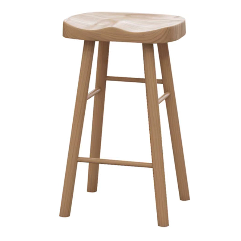 Luxurious Rectangle Pub Table Set 1/5/9 Pieces Wooden Counter Table with Backless Stools Wood 30"H Stool (Single) Clearhalo 'Bar Furniture' 'furn' 'furn_home_bar_bar_sets' 'Furniture' 'Home Bars & Bar Sets' 'home_bar_bar_sets' 'Kitchen & Dining Furniture' 6023714