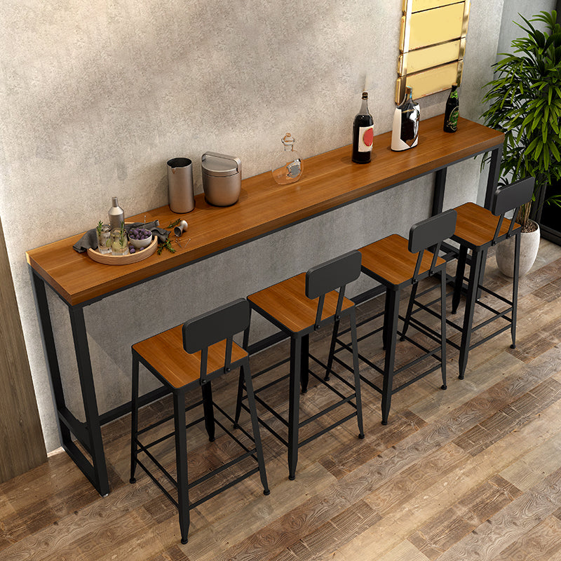 Moderne stijl 1/5/9-delige bartafelset rechthoekig grenenhouten aanrechttafel voor café
