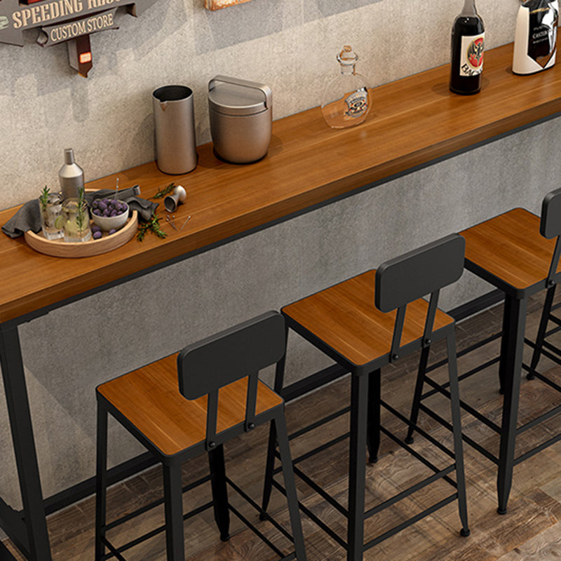 Moderne stijl 1/5/9-delige bartafelset rechthoekig grenenhouten aanrechttafel voor café