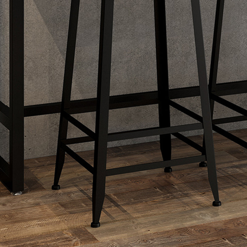 Moderne stijl 1/5/9-delige bartafelset rechthoekig grenenhouten aanrechttafel voor café