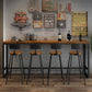 Moderne stijl 1/5/9-delige bartafelset rechthoekig grenenhouten aanrechttafel voor café