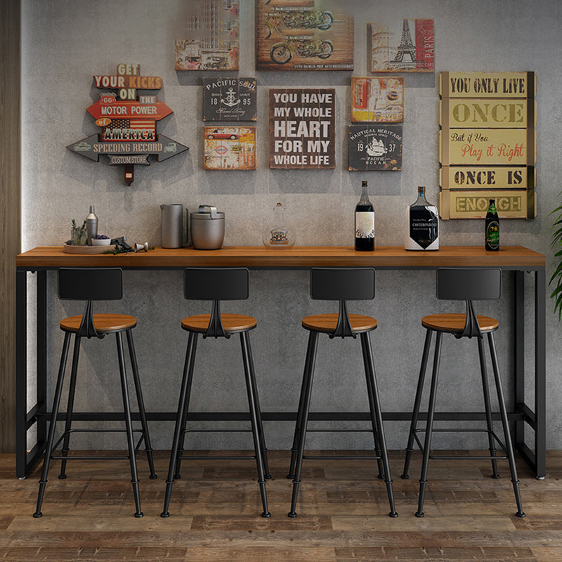 Moderne stijl 1/5/9-delige bartafelset rechthoekig grenenhouten aanrechttafel voor café