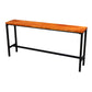 Modern Bar Table Set 1/5 Pieces Rectangle Pine Wood Counter Table with Stools Brown 118"L x 16"W Clearhalo 'Bar Furniture' 'furn' 'furn_home_bar_bar_sets' 'Furniture' 'Home Bars & Bar Sets' 'home_bar_bar_sets' 'Kitchen & Dining Furniture' 6023764