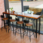 Modern Bar Table Set 1/5 Pieces Rectangle Pine Wood Counter Table with Stools Clearhalo 'Bar Furniture' 'furn' 'furn_home_bar_bar_sets' 'Furniture' 'Home Bars & Bar Sets' 'home_bar_bar_sets' 'Kitchen & Dining Furniture' 6023770