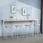 1/5 Pieces Industrial Rectangle Bar Table Set Wooden Counter Table with High Stools Clearhalo 'Bar Furniture' 'furn' 'furn_home_bar_bar_sets' 'Furniture' 'Home Bars & Bar Sets' 'home_bar_bar_sets' 'Kitchen & Dining Furniture' 6023818