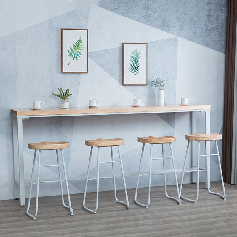 1/5 Pieces Industrial Rectangle Bar Table Set Wooden Counter Table with High Stools Clearhalo 'Bar Furniture' 'furn' 'furn_home_bar_bar_sets' 'Furniture' 'Home Bars & Bar Sets' 'home_bar_bar_sets' 'Kitchen & Dining Furniture' 6023818