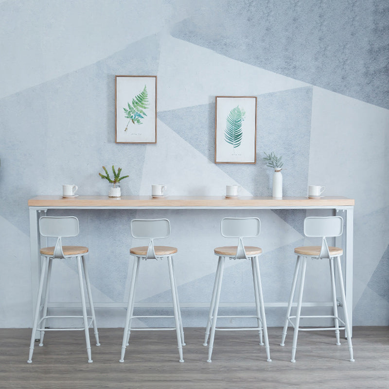 1/5 Pieces Industrial Rectangle Bar Table Set Wooden Counter Table with High Stools Clearhalo 'Bar Furniture' 'furn' 'furn_home_bar_bar_sets' 'Furniture' 'Home Bars & Bar Sets' 'home_bar_bar_sets' 'Kitchen & Dining Furniture' 6023819