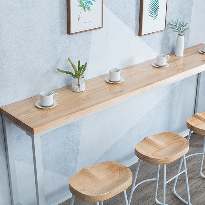 1/5 Pieces Industrial Rectangle Bar Table Set Wooden Counter Table with High Stools Clearhalo 'Bar Furniture' 'furn' 'furn_home_bar_bar_sets' 'Furniture' 'Home Bars & Bar Sets' 'home_bar_bar_sets' 'Kitchen & Dining Furniture' 6023821