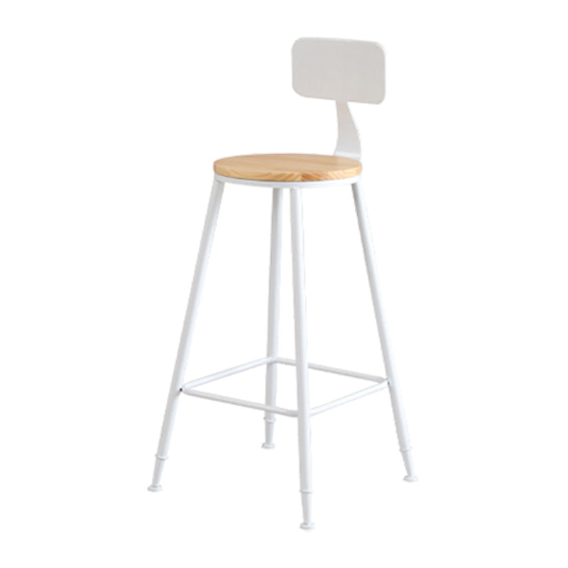 1/5 Pieces Industrial Rectangle Bar Table Set Wooden Counter Table with High Stools White 30"H Stool (Single) Clearhalo 'Bar Furniture' 'furn' 'furn_home_bar_bar_sets' 'Furniture' 'Home Bars & Bar Sets' 'home_bar_bar_sets' 'Kitchen & Dining Furniture' 6023825