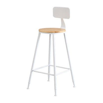 1/5 Pieces Industrial Rectangle Bar Table Set Wooden Counter Table with High Stools White 30"H Stool (Single) Clearhalo 'Bar Furniture' 'furn' 'furn_home_bar_bar_sets' 'Furniture' 'Home Bars & Bar Sets' 'home_bar_bar_sets' 'Kitchen & Dining Furniture' 6023825