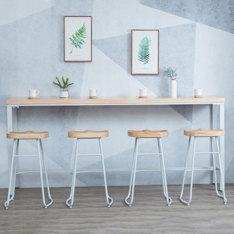 1/5 Pieces Industrial Rectangle Bar Table Set Wooden Counter Table with High Stools Clearhalo 'Bar Furniture' 'furn' 'furn_home_bar_bar_sets' 'Furniture' 'Home Bars & Bar Sets' 'home_bar_bar_sets' 'Kitchen & Dining Furniture' 6023826
