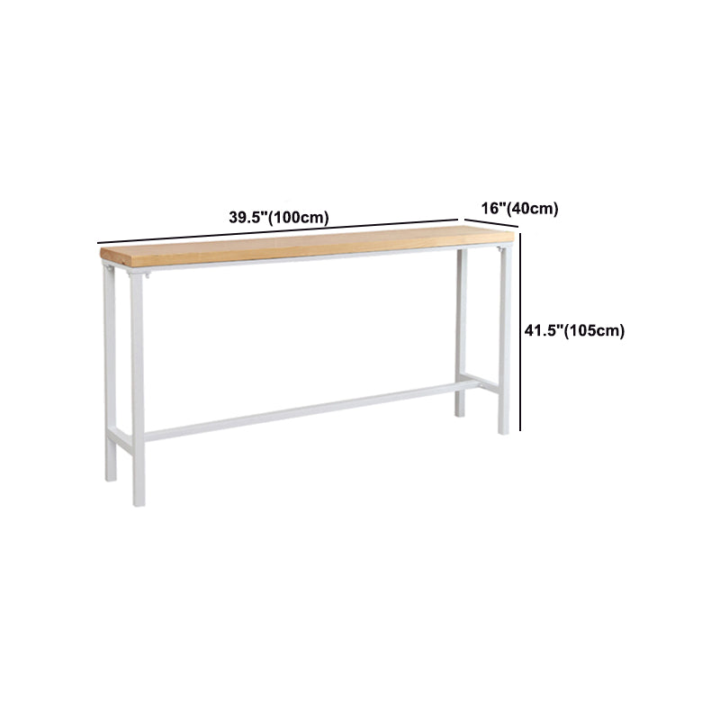 1/5 Pieces Industrial Rectangle Bar Table Set Wooden Counter Table with High Stools Clearhalo 'Bar Furniture' 'furn' 'furn_home_bar_bar_sets' 'Furniture' 'Home Bars & Bar Sets' 'home_bar_bar_sets' 'Kitchen & Dining Furniture' 6023831