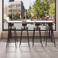 Modern 1/5 Pieces Bar Table Set Rectangle Stone Counter Table with Stools for Cafe