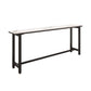 Modern 1/5 Pieces Bar Table Set Rectangle Stone Counter Table with Stools for Cafe