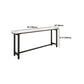 Modern 1/5 Pieces Bar Table Set Rectangle Stone Counter Table with Stools for Cafe