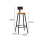 Modern 1/5 Pieces Bar Table Set Rectangle Stone Counter Table with Stools for Cafe