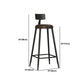 Modern 1/5 Pieces Bar Table Set Rectangle Stone Counter Table with Stools for Cafe