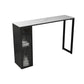 Modern 1/5 Pieces Bar Table Set Rectangle Stone Counter Table with Stools for Dining Room White 71"L x 16"W Clearhalo 'Bar Furniture' 'furn' 'furn_home_bar_bar_sets' 'Furniture' 'Home Bars & Bar Sets' 'home_bar_bar_sets' 'Kitchen & Dining Furniture' 6023889