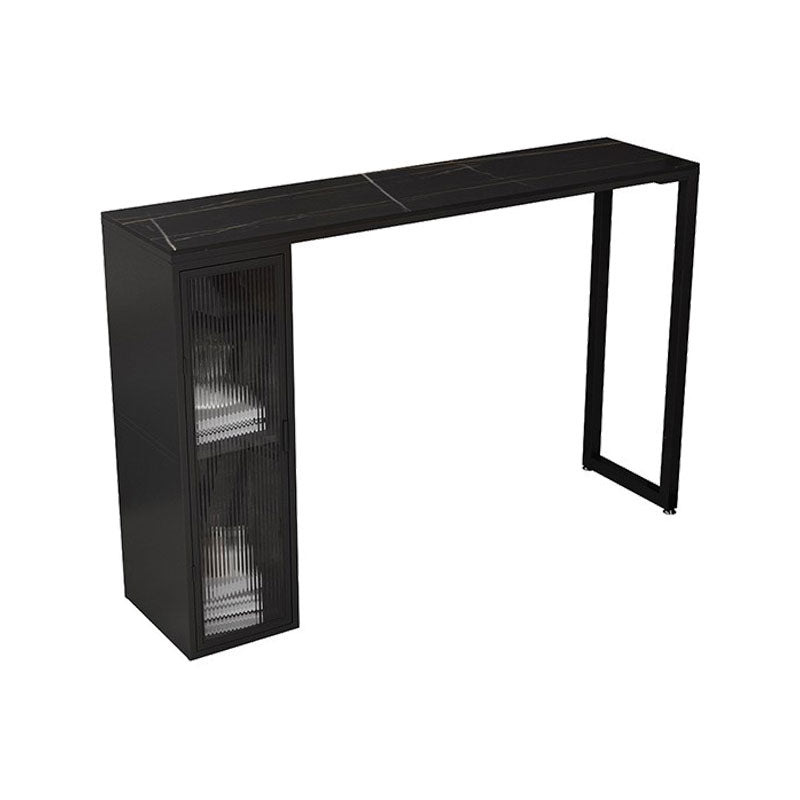 Modern 1/5 Pieces Bar Table Set Rectangle Stone Counter Table with Stools for Dining Room Clearhalo 'Bar Furniture' 'furn' 'furn_home_bar_bar_sets' 'Furniture' 'Home Bars & Bar Sets' 'home_bar_bar_sets' 'Kitchen & Dining Furniture' 6023890
