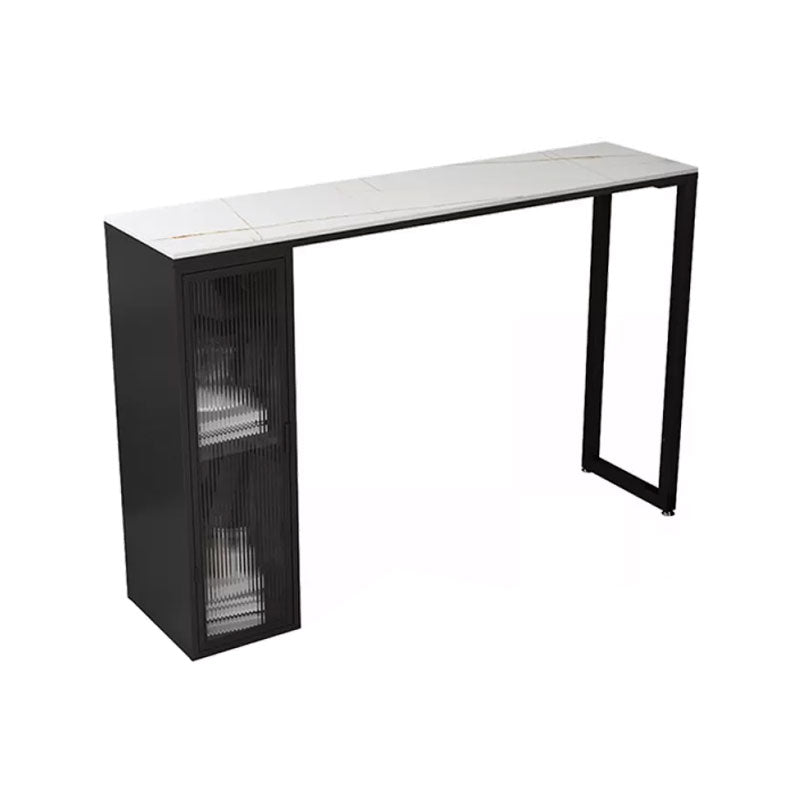 Modern 1/5 Pieces Bar Table Set Rectangle Stone Counter Table with Stools for Dining Room Clearhalo 'Bar Furniture' 'furn' 'furn_home_bar_bar_sets' 'Furniture' 'Home Bars & Bar Sets' 'home_bar_bar_sets' 'Kitchen & Dining Furniture' 6023892