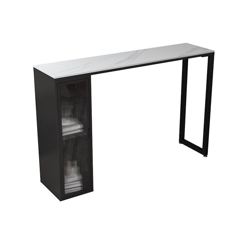 Modern 1/5 Pieces Bar Table Set Rectangle Stone Counter Table with Stools for Dining Room Clearhalo 'Bar Furniture' 'furn' 'furn_home_bar_bar_sets' 'Furniture' 'Home Bars & Bar Sets' 'home_bar_bar_sets' 'Kitchen & Dining Furniture' 6023897